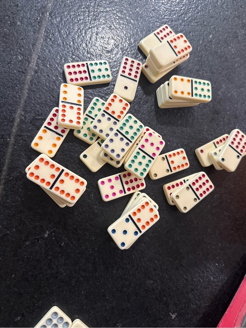 Double-Twelve Dominoes Set – Mexican Train Style – Decorative Carrying Case - Picture 6 of 7